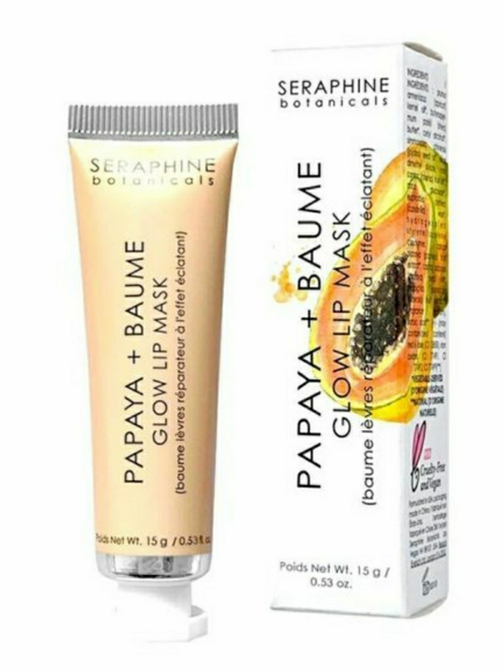 Seraphine Botanicals Papaya + Baume Glow Lip Mask